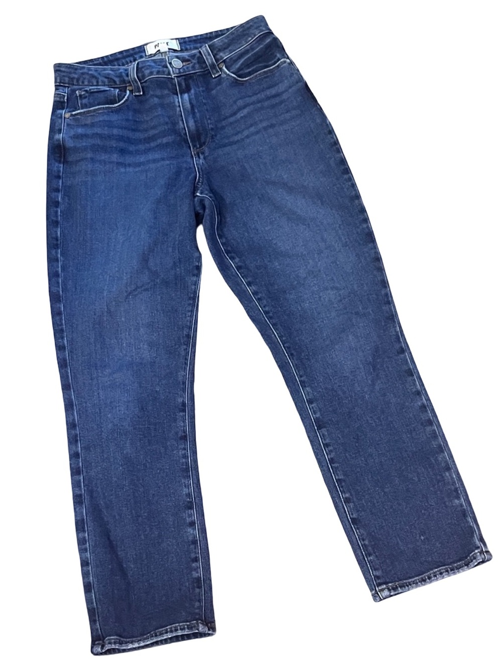 Excellent PAIGE High Rise Brigitte Straight Leg Jeans Dark Wash Size 27